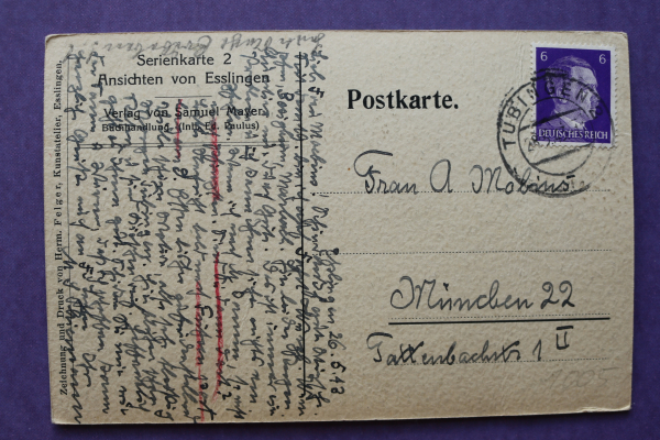 Postcard PC Esslingen 1943